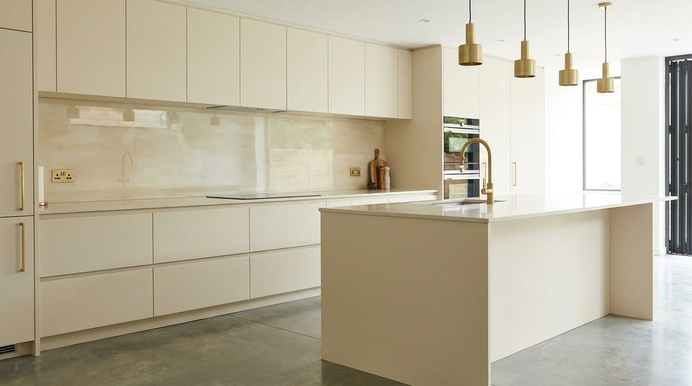 Kitchen Backsplashes — Painted glass & custom cut